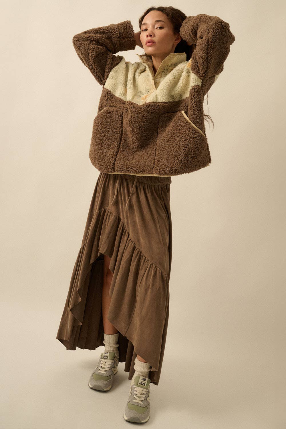 Bix Asymmetrical Maxi Skirt