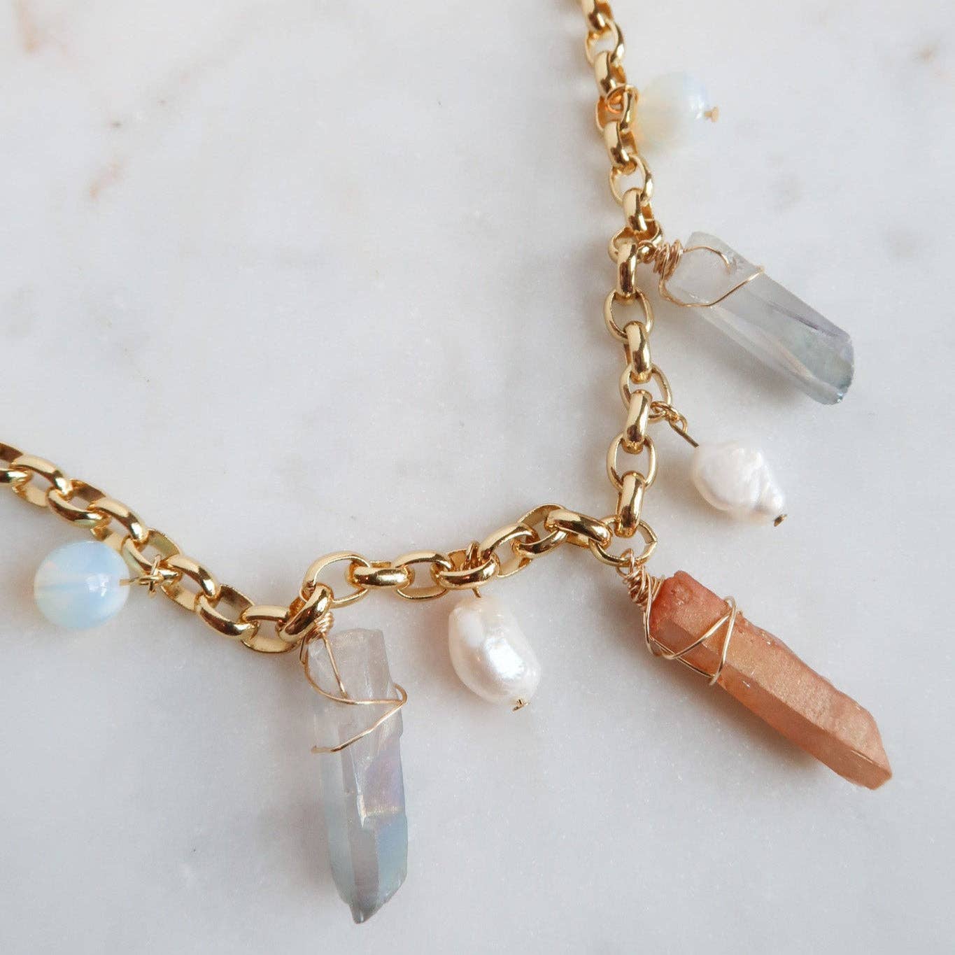 Sun Shower Crystal Necklace