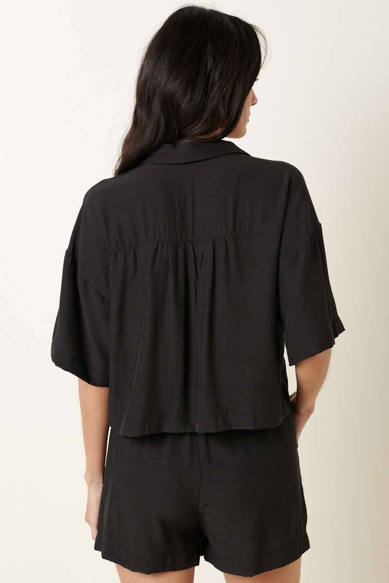 Nori Cropped Oversize Top