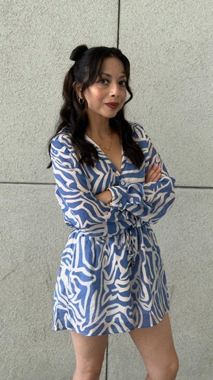 Ashla Mosaic Print Romper