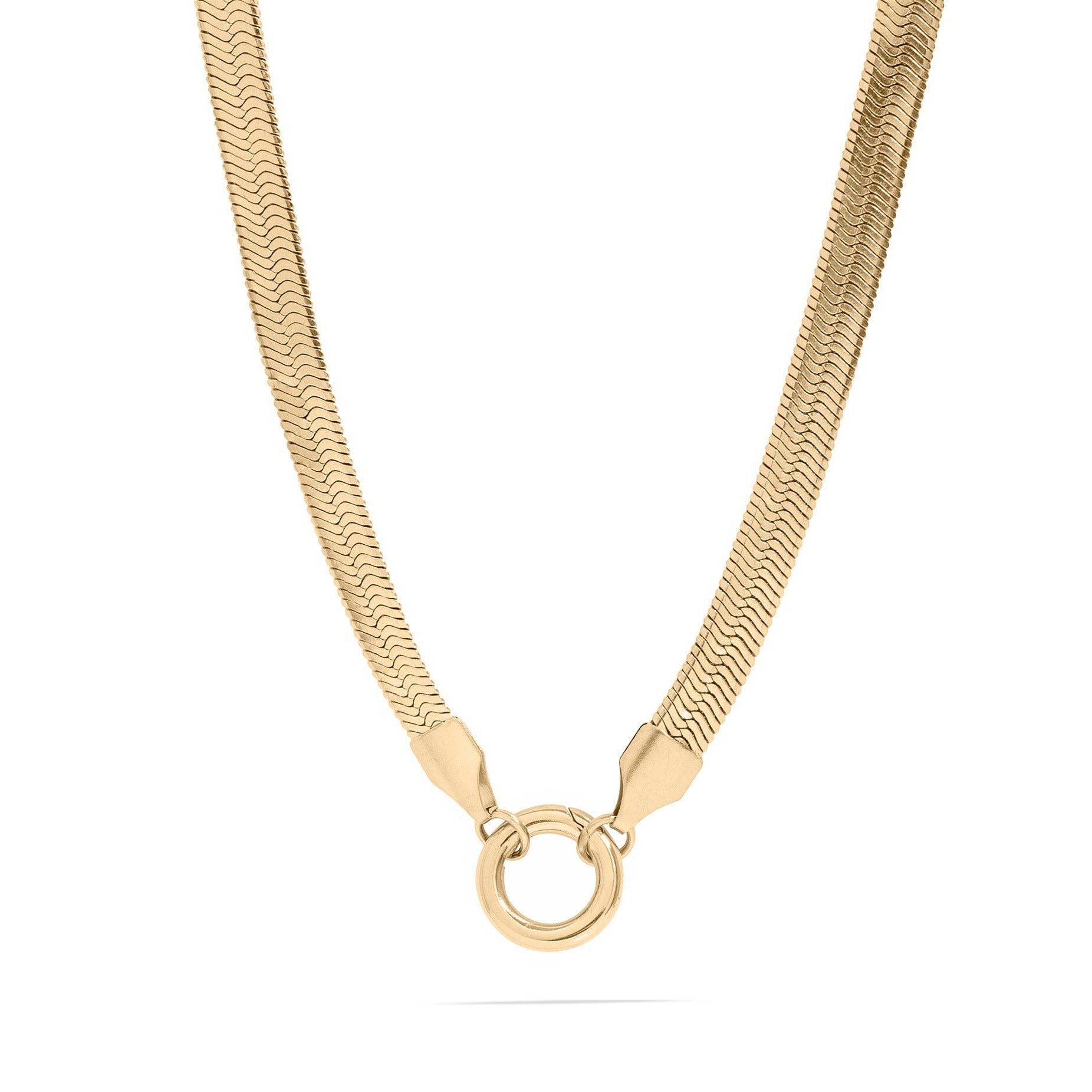 Y2K Vibes Herringbone Charm Necklace - One of a Kind