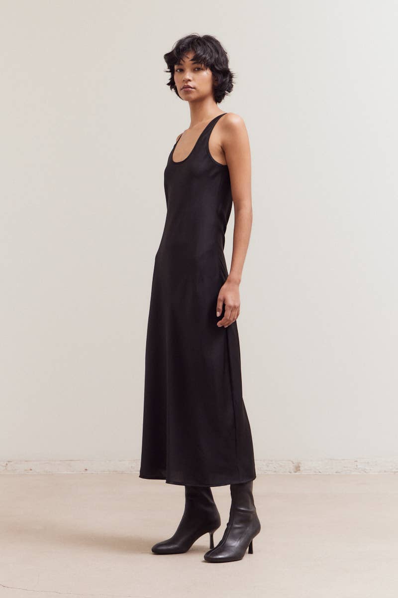 Obsidian Maxi Satin Dress