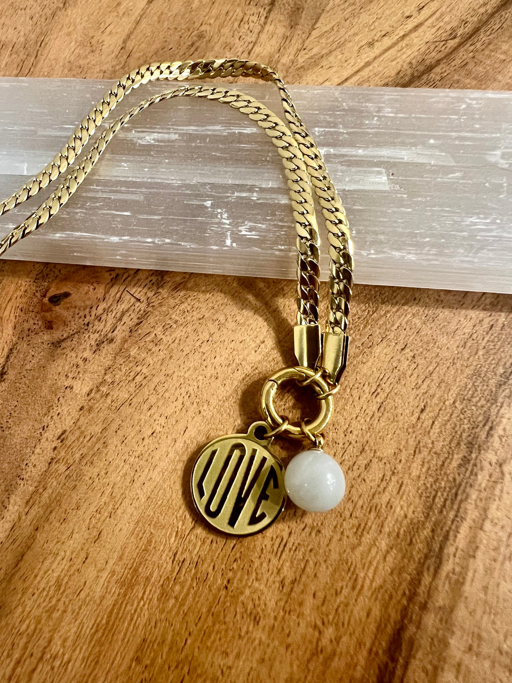 Lover Girl Curb Charm Necklace - One of a Kind