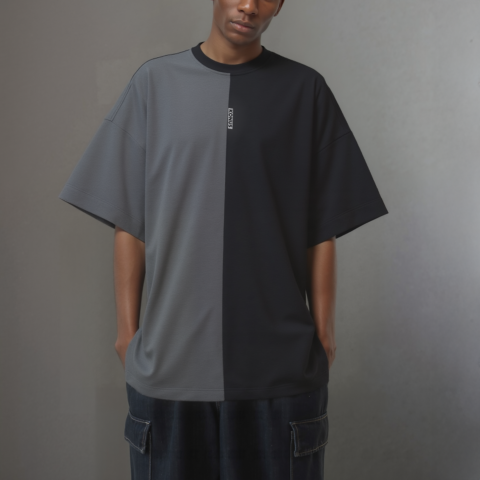 Color Blocked Oversize Tee