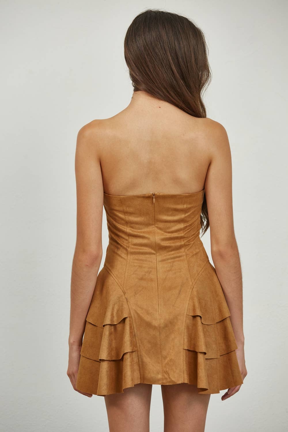Forest Faux Suede Mini Dress