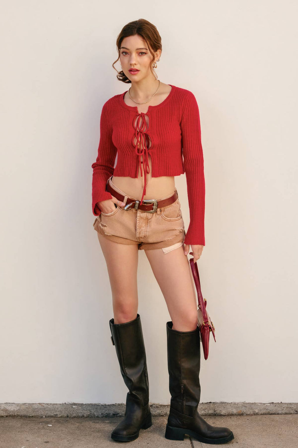 Anywhere Front Tie Sweater