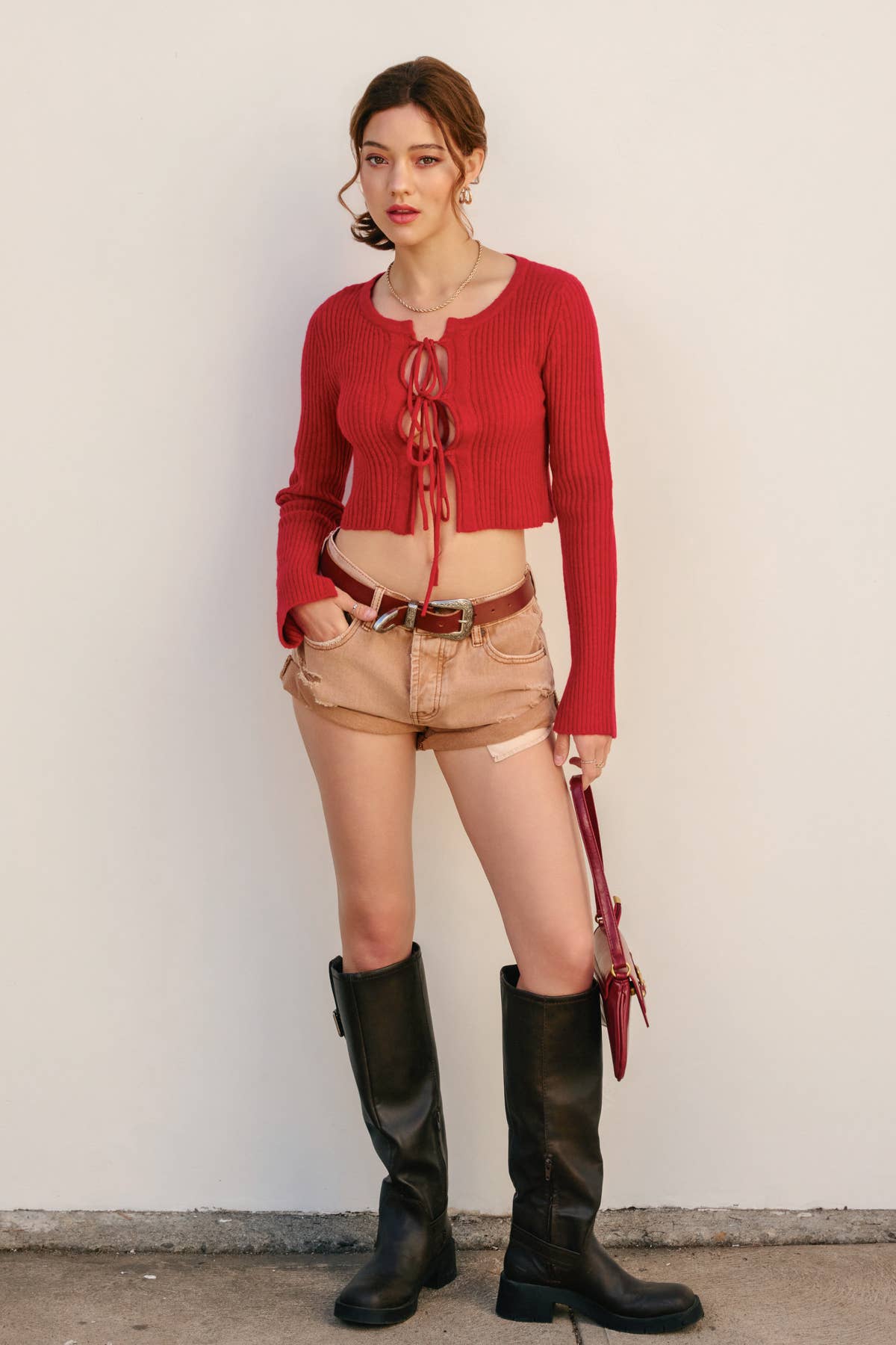 Anywhere Front Tie Sweater