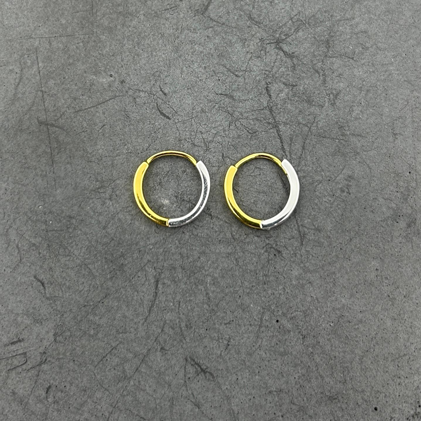 Reversible Silver & Gold Hoops