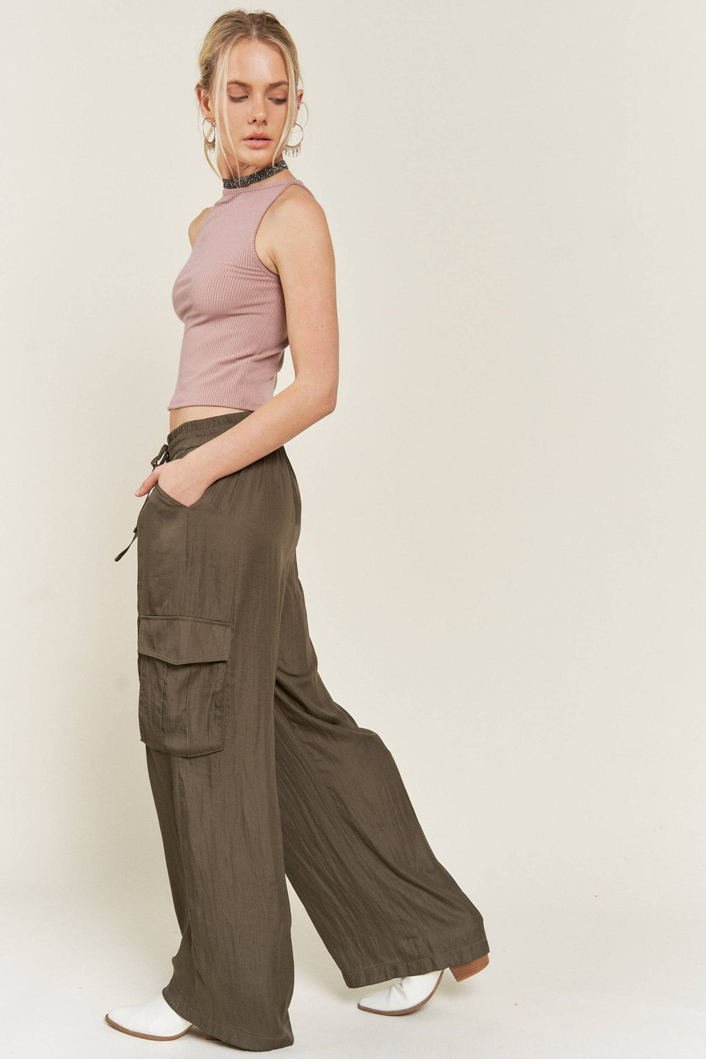 Rogue Satin Cargo Pants