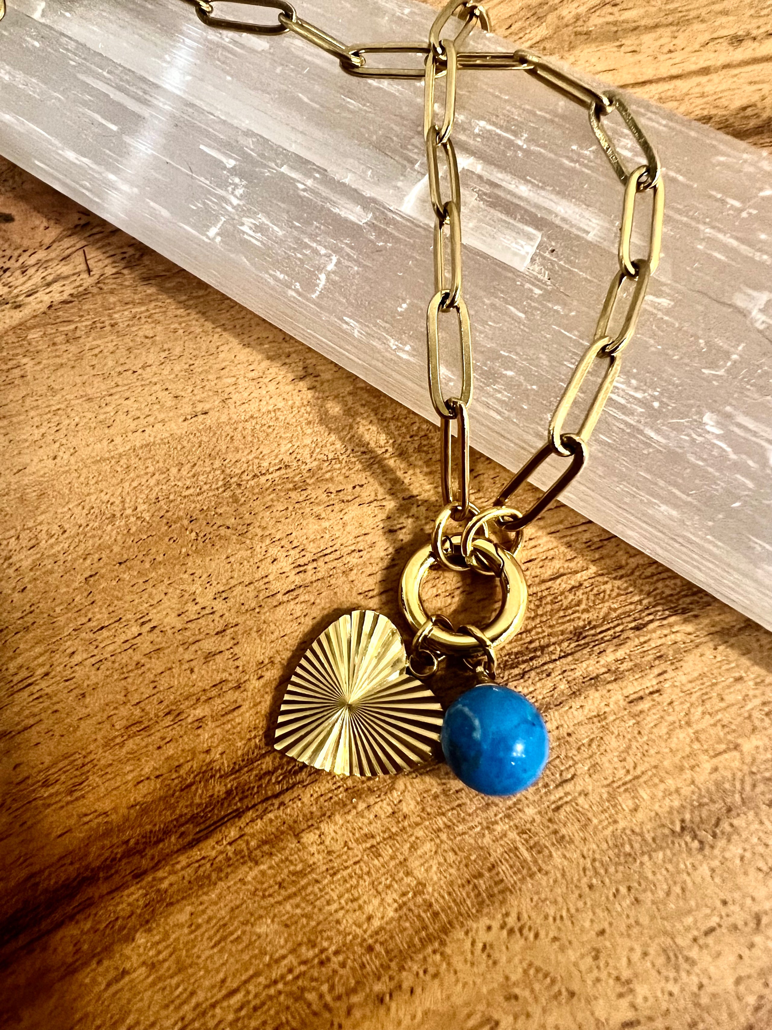 Love & Light Paperclip Charm Necklace - One of a Kind