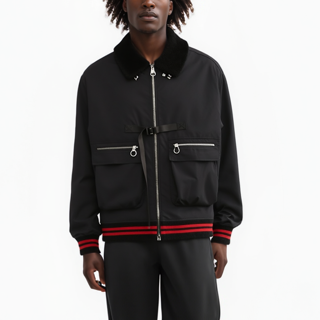 Dark Prince Sherpa Collar Jacket