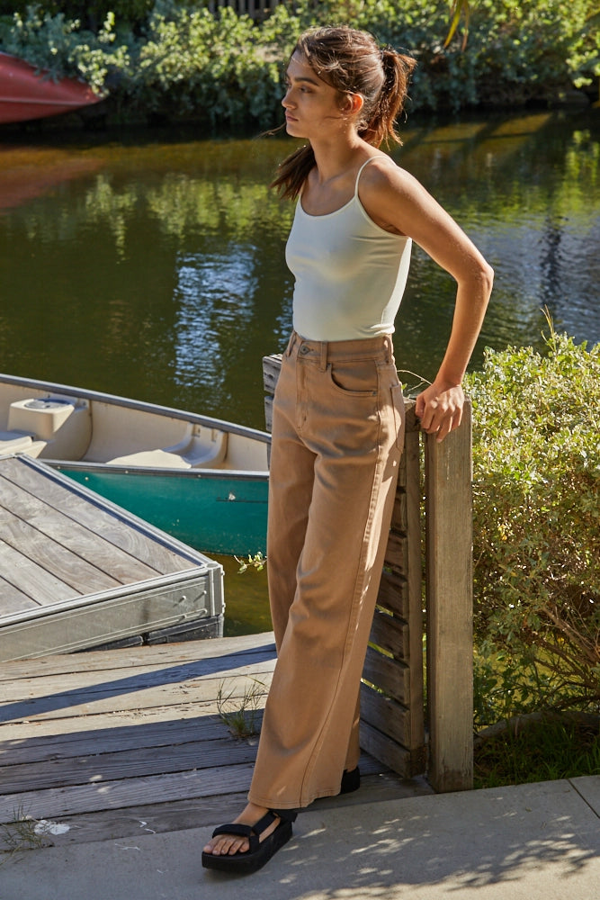 Basic Full Length Cream Cami