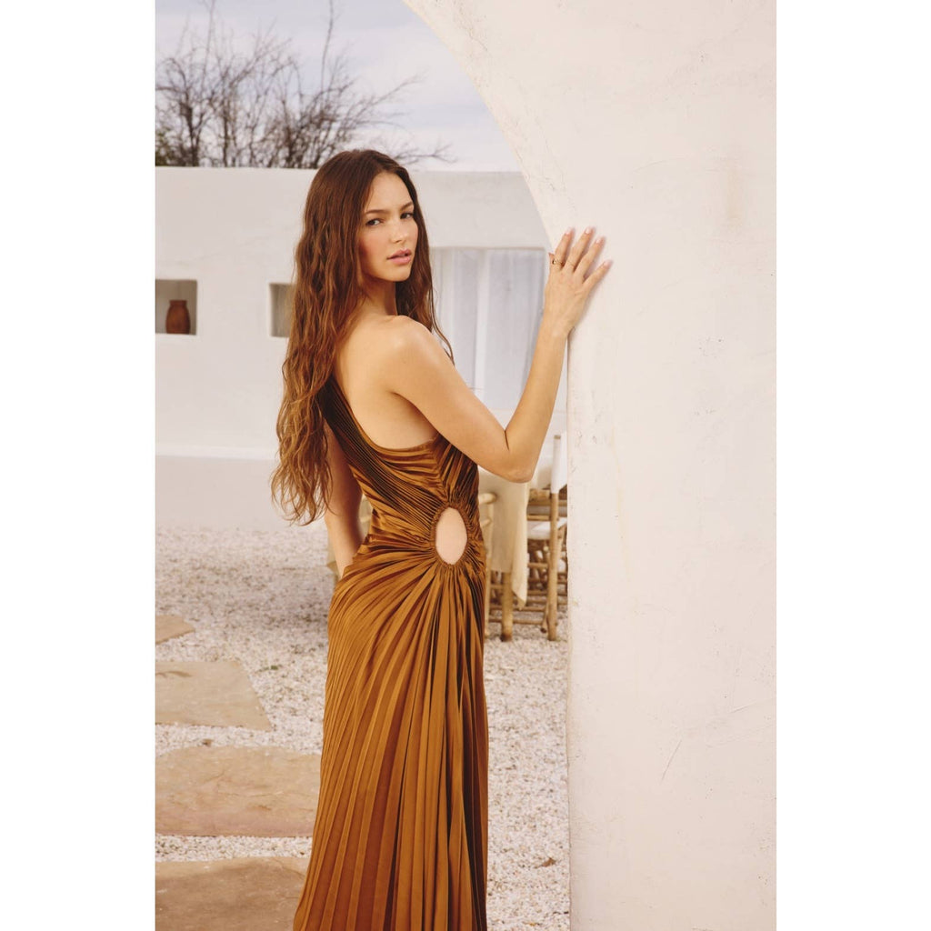 Mon Pleated Maxi Dress