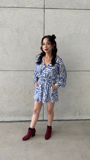 Ashla Mosaic Print Romper