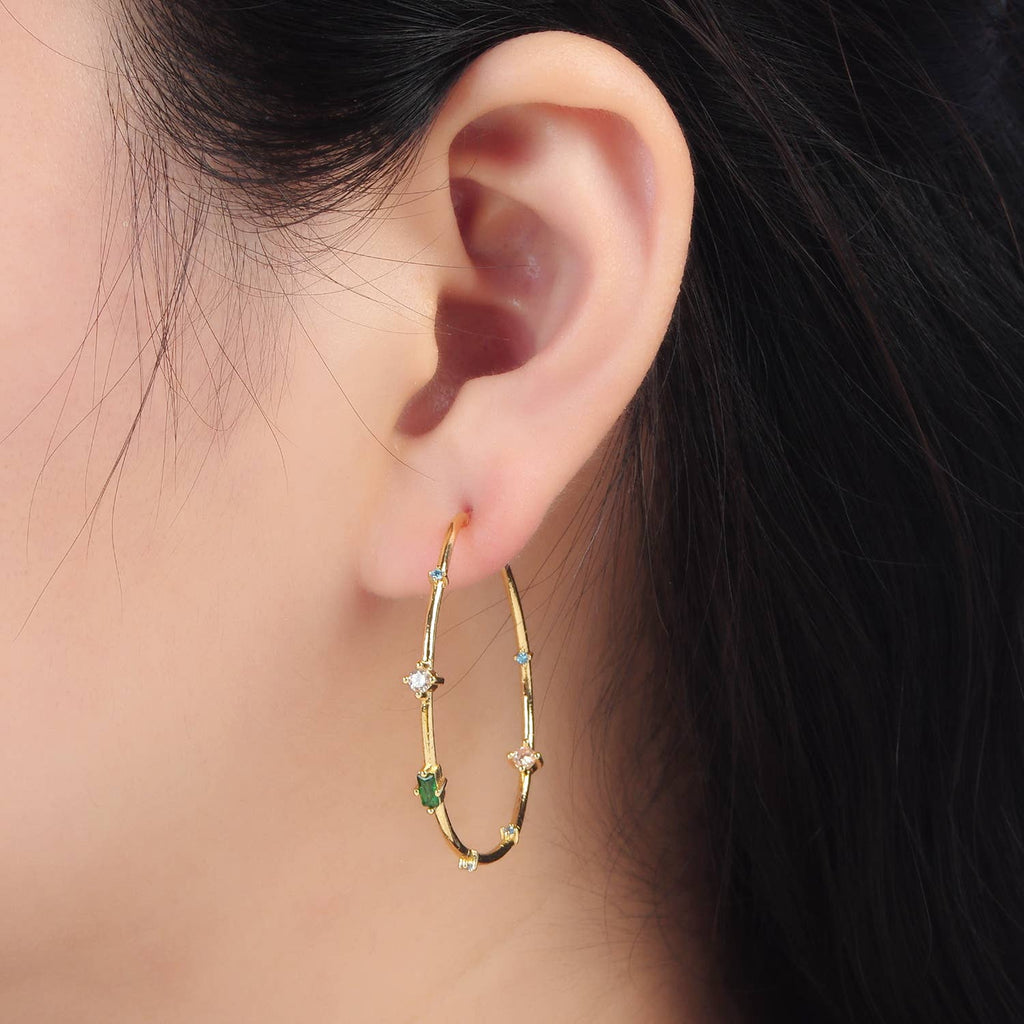 Radiant Hoop Earrings