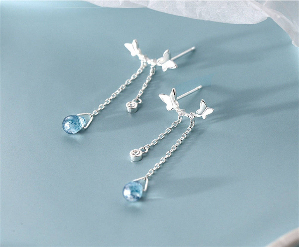 Butterfly Dangle Drop Earrings