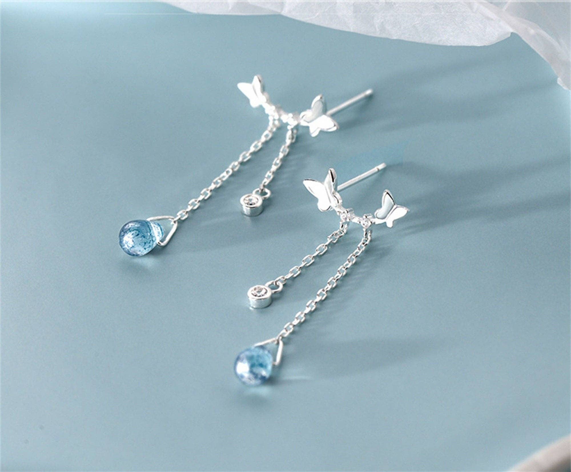 Butterfly Dangle Drop Earrings