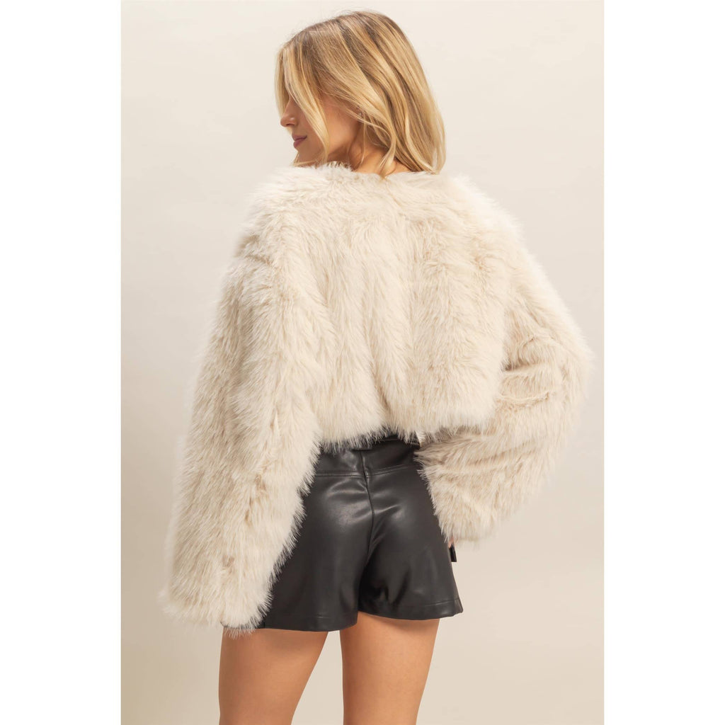 Lavish Faux Fur Cropped Jacket