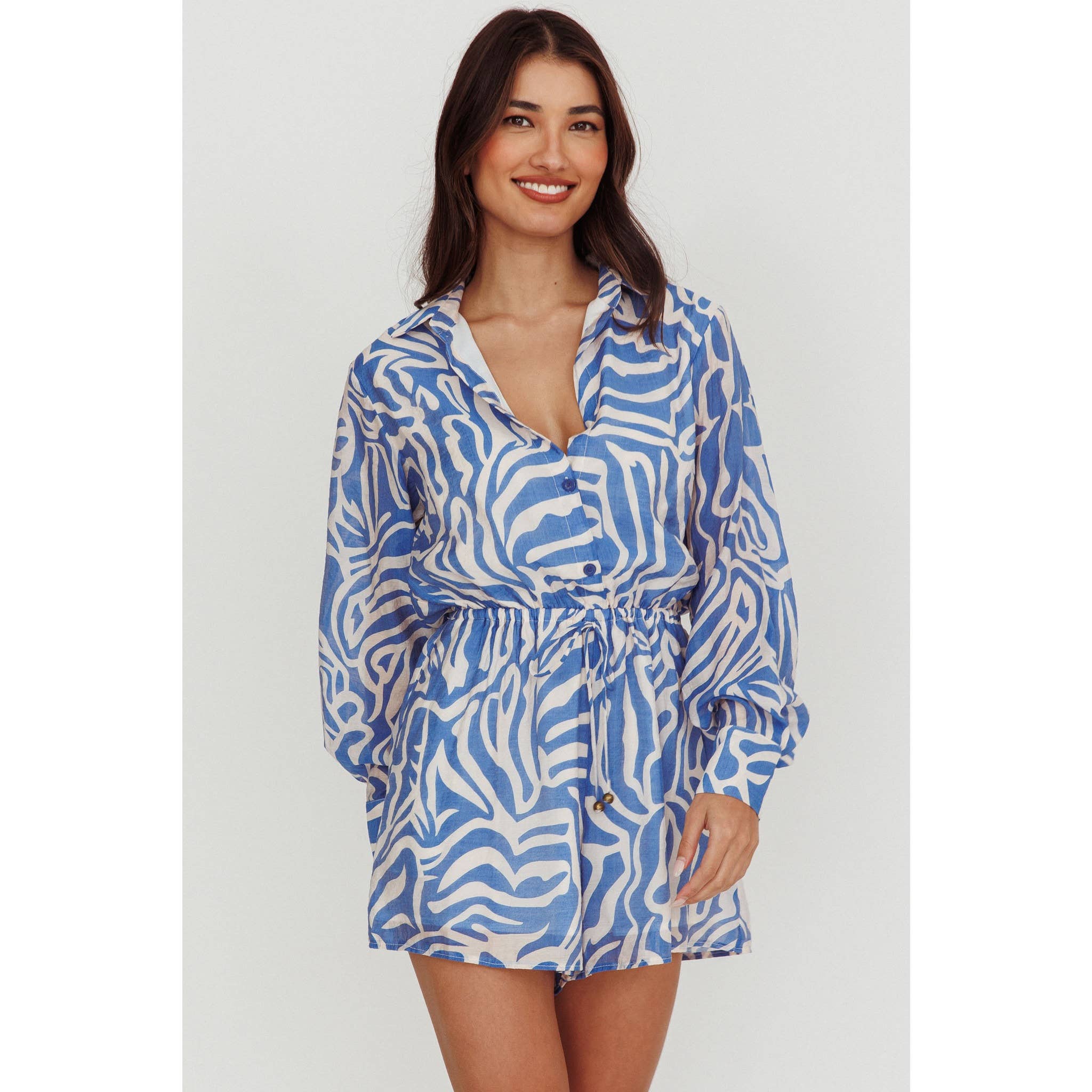 Ashla Mosaic Print Romper