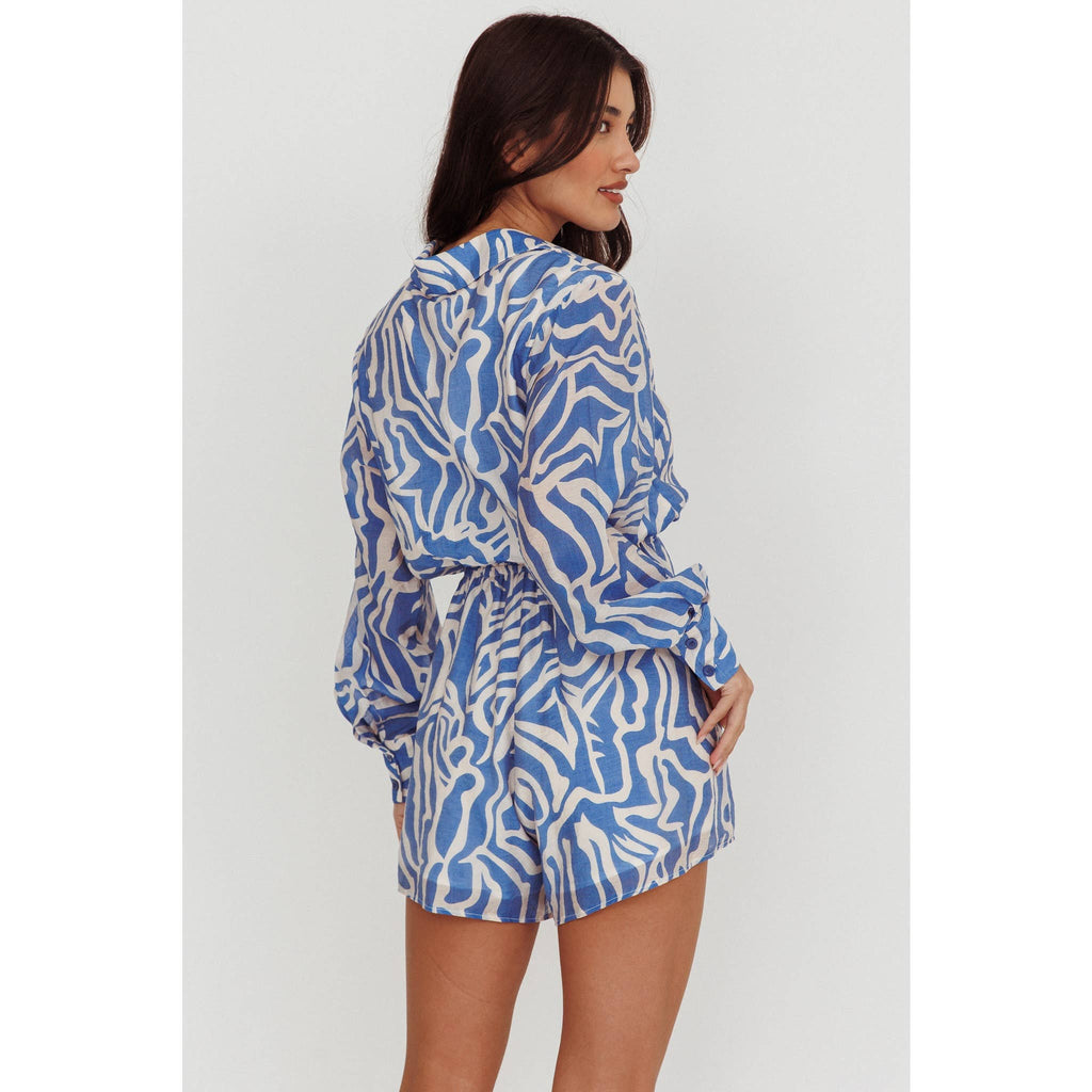 Ashla Mosaic Print Romper
