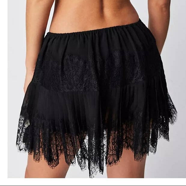 Ethereal Lace Mini Skirt