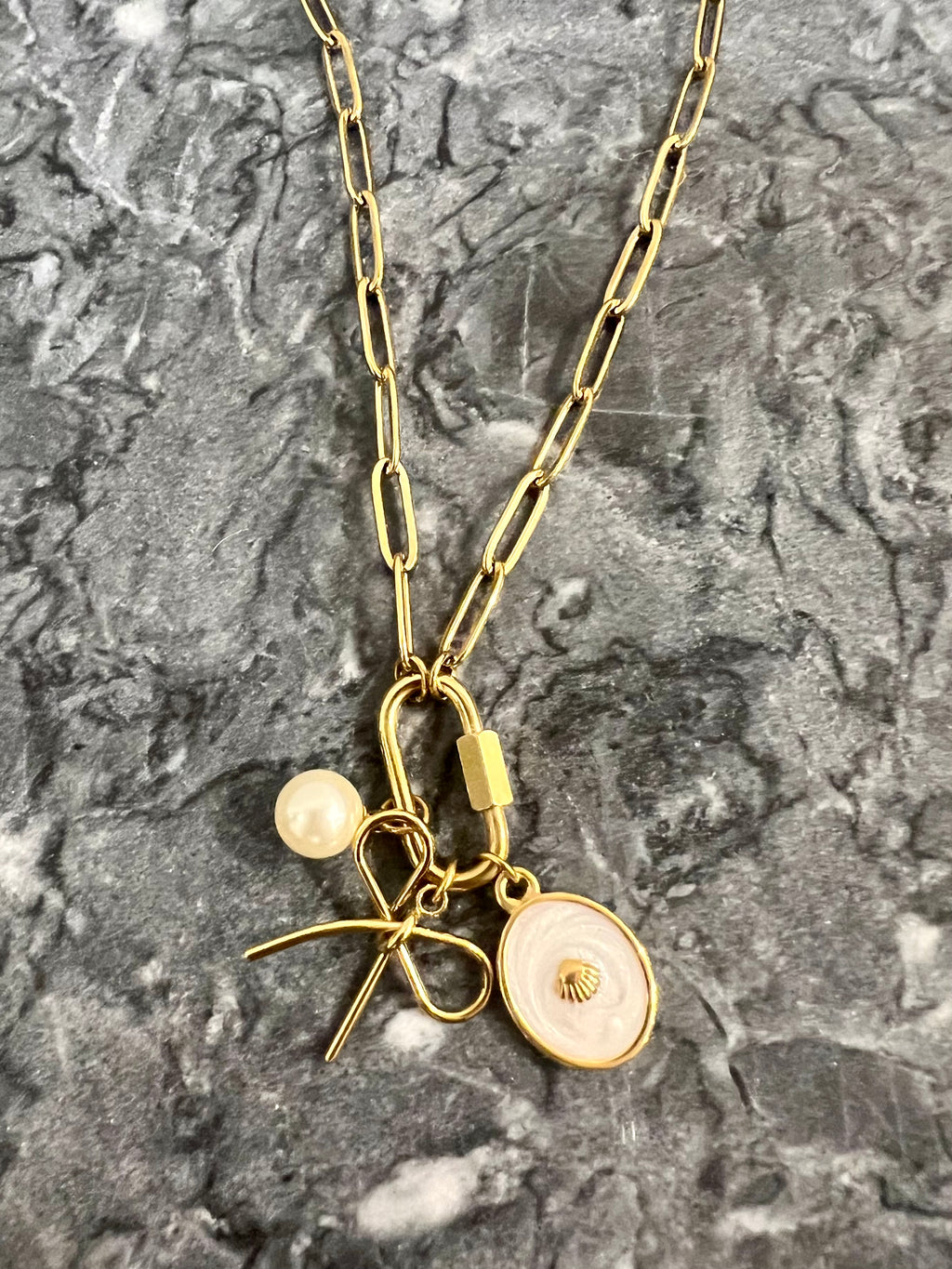 Soft Girl Paperclip Carabiner Necklace - One of a Kind
