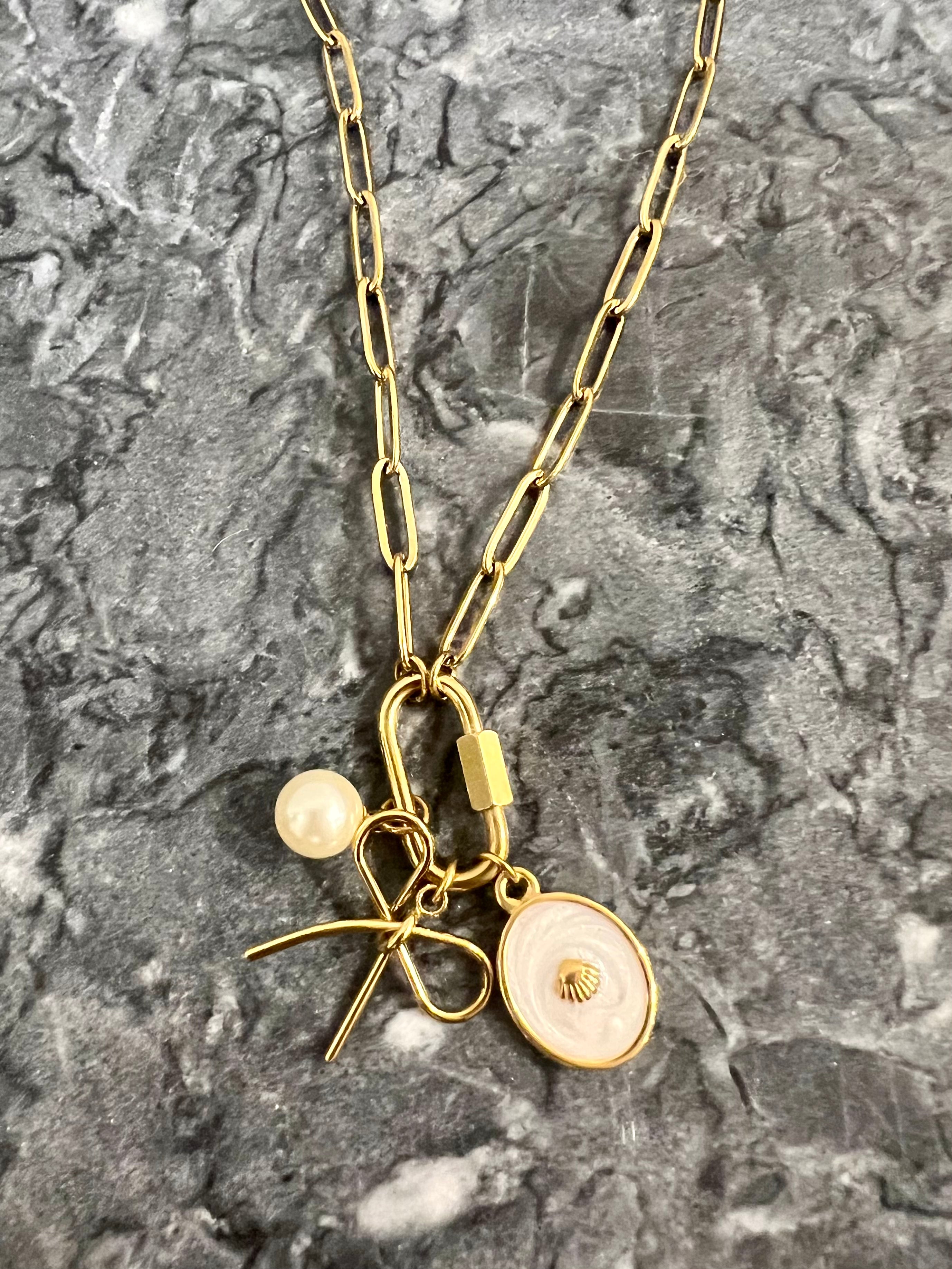 Soft Girl Paperclip Carabiner Necklace - One of a Kind