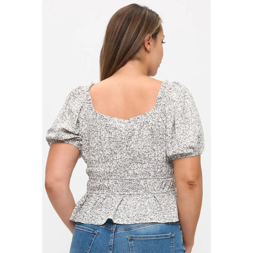 Lila Floral Top (Plus)