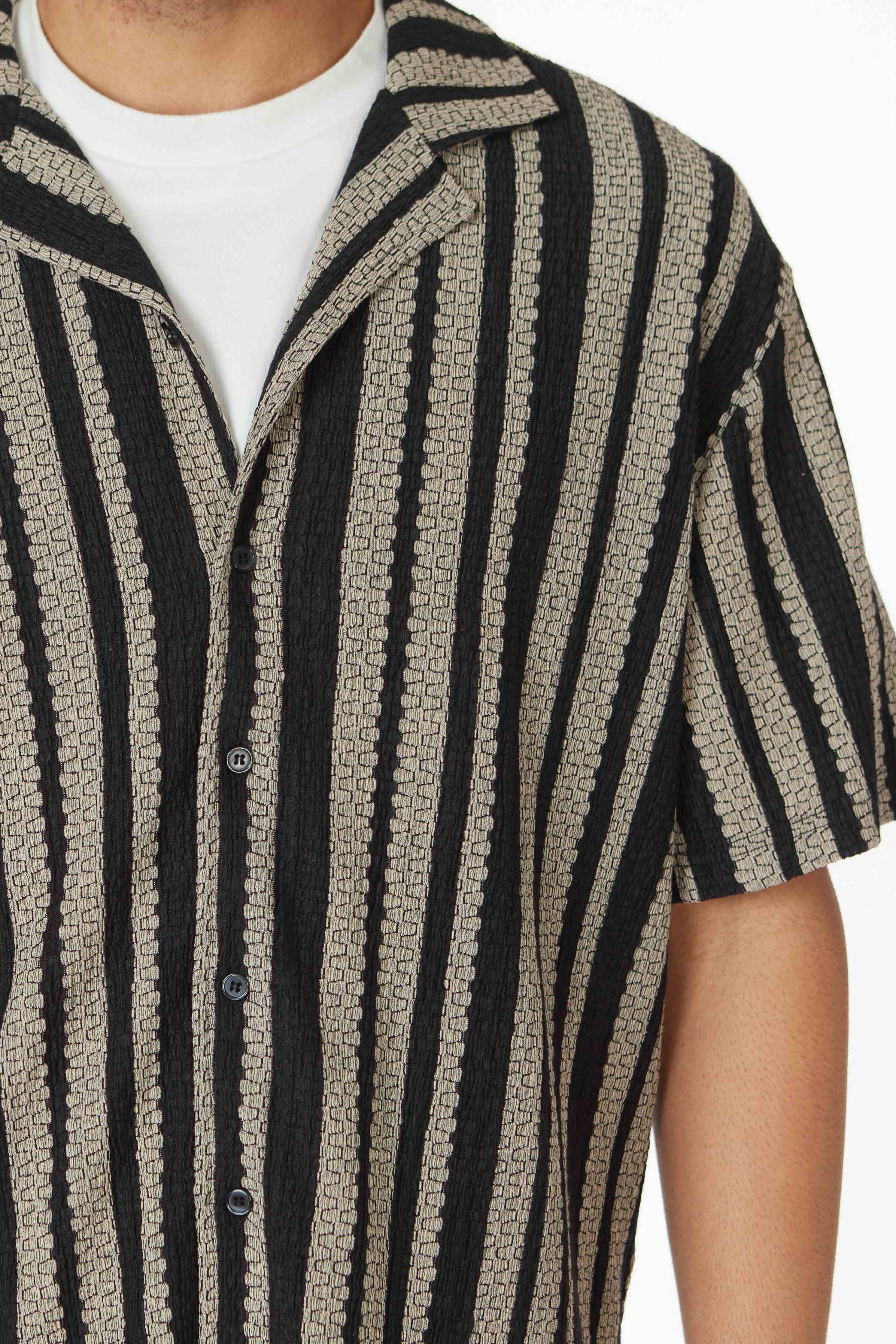 Crochet Short Sleeve Men's Shirt