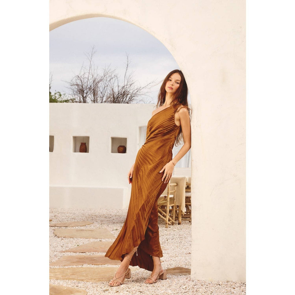 Mon Pleated Maxi Dress