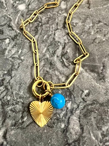 Love & Light Paperclip Charm Necklace - One of a Kind