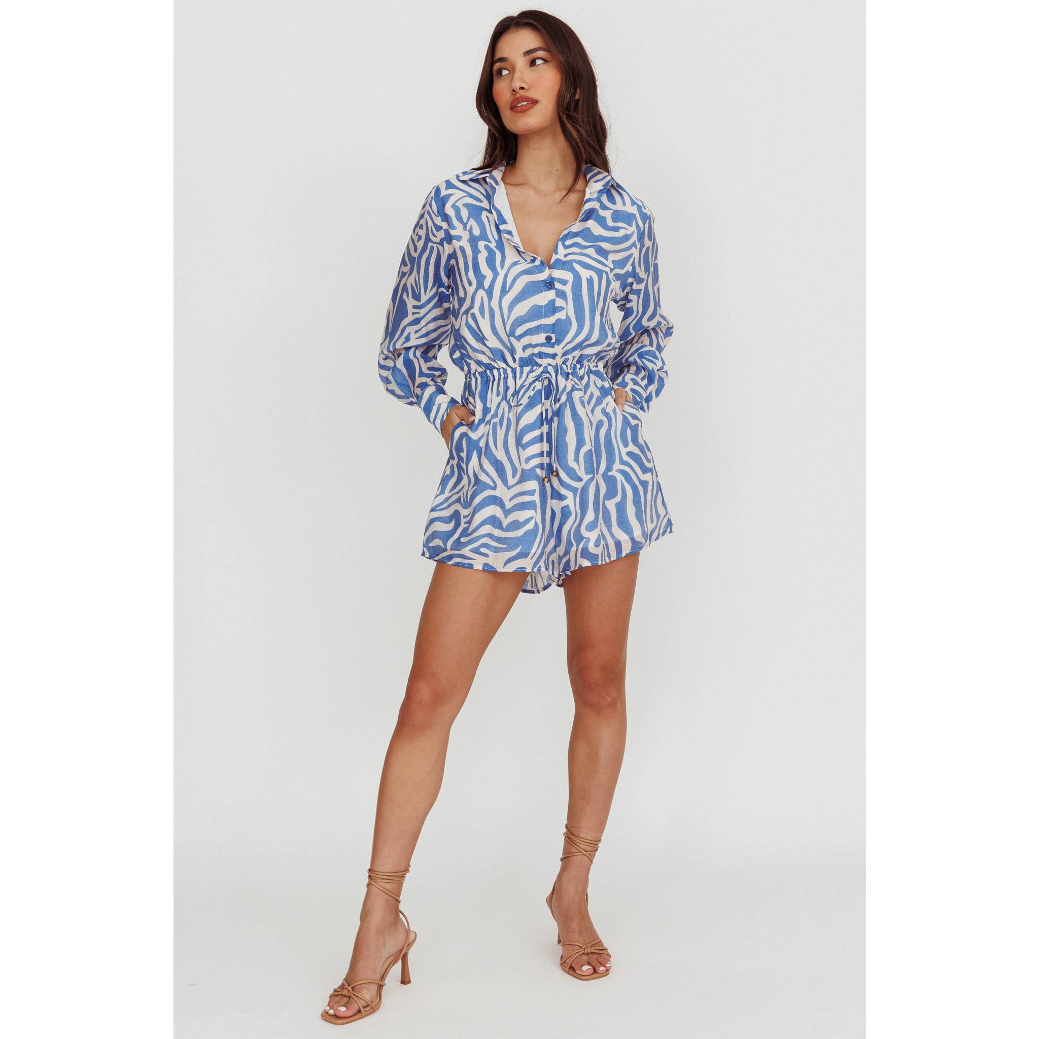 Ashla Mosaic Print Romper