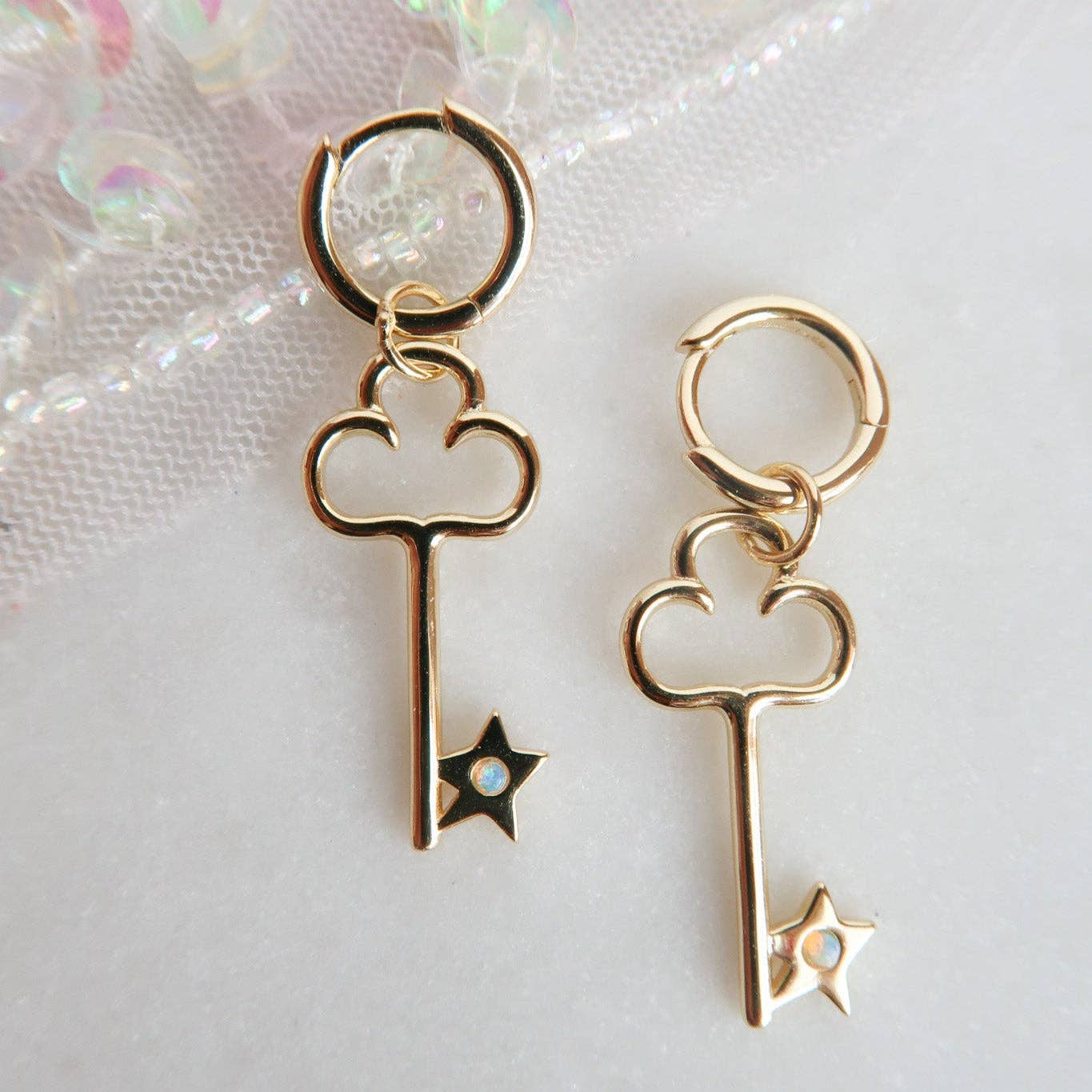 Diary Key Earrings