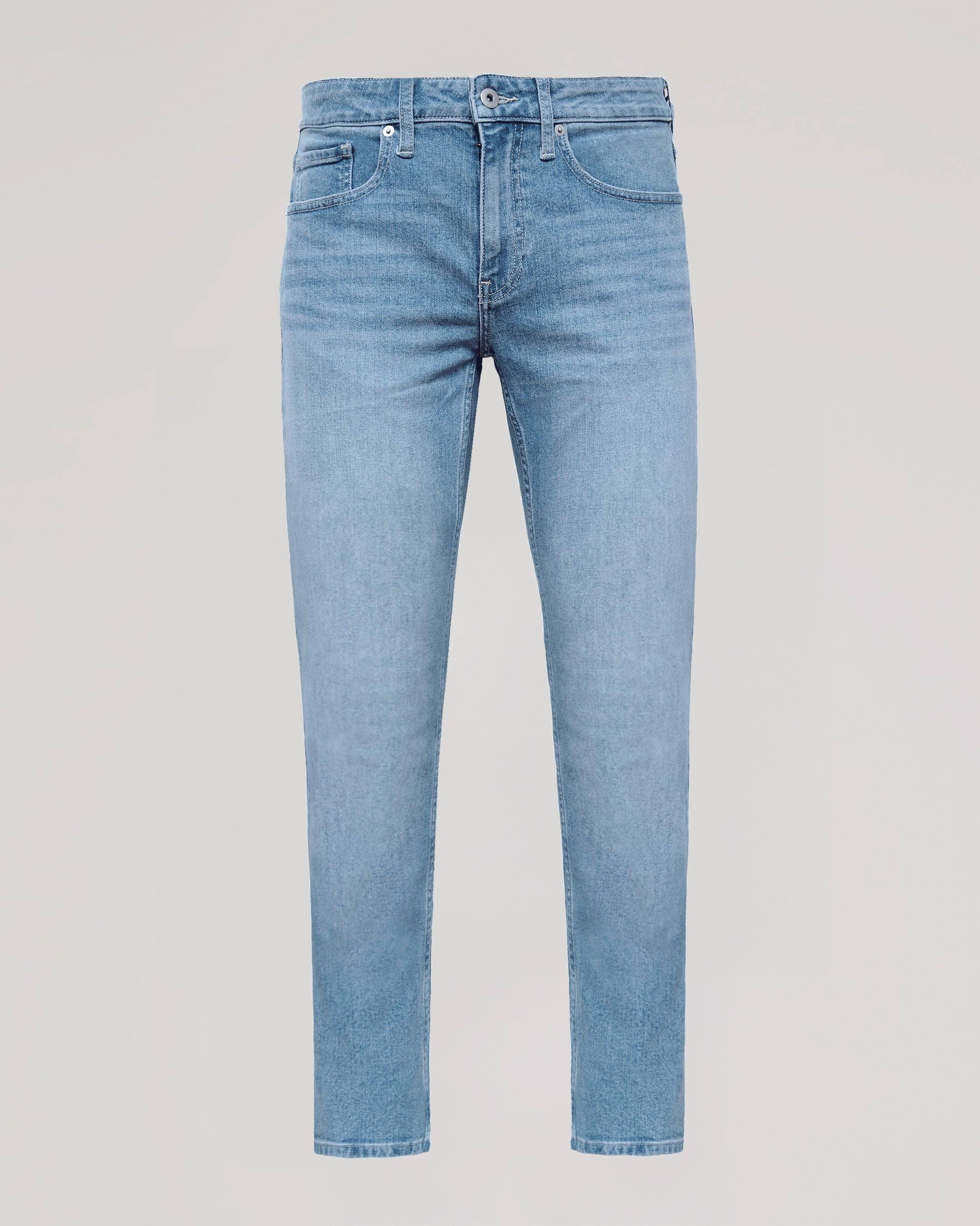 Light Indigo Wash Slim Authentic Denim Jeans
