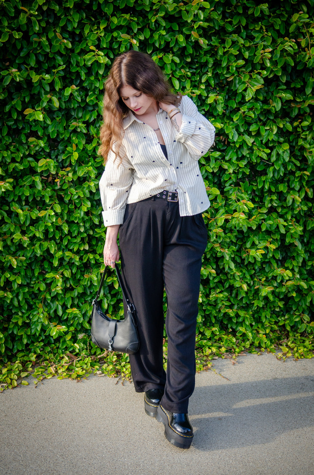 Front Button and Straight Pants