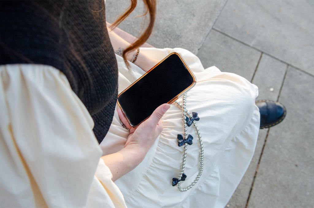 Bows And Beads Crossbody Phone Lanyard