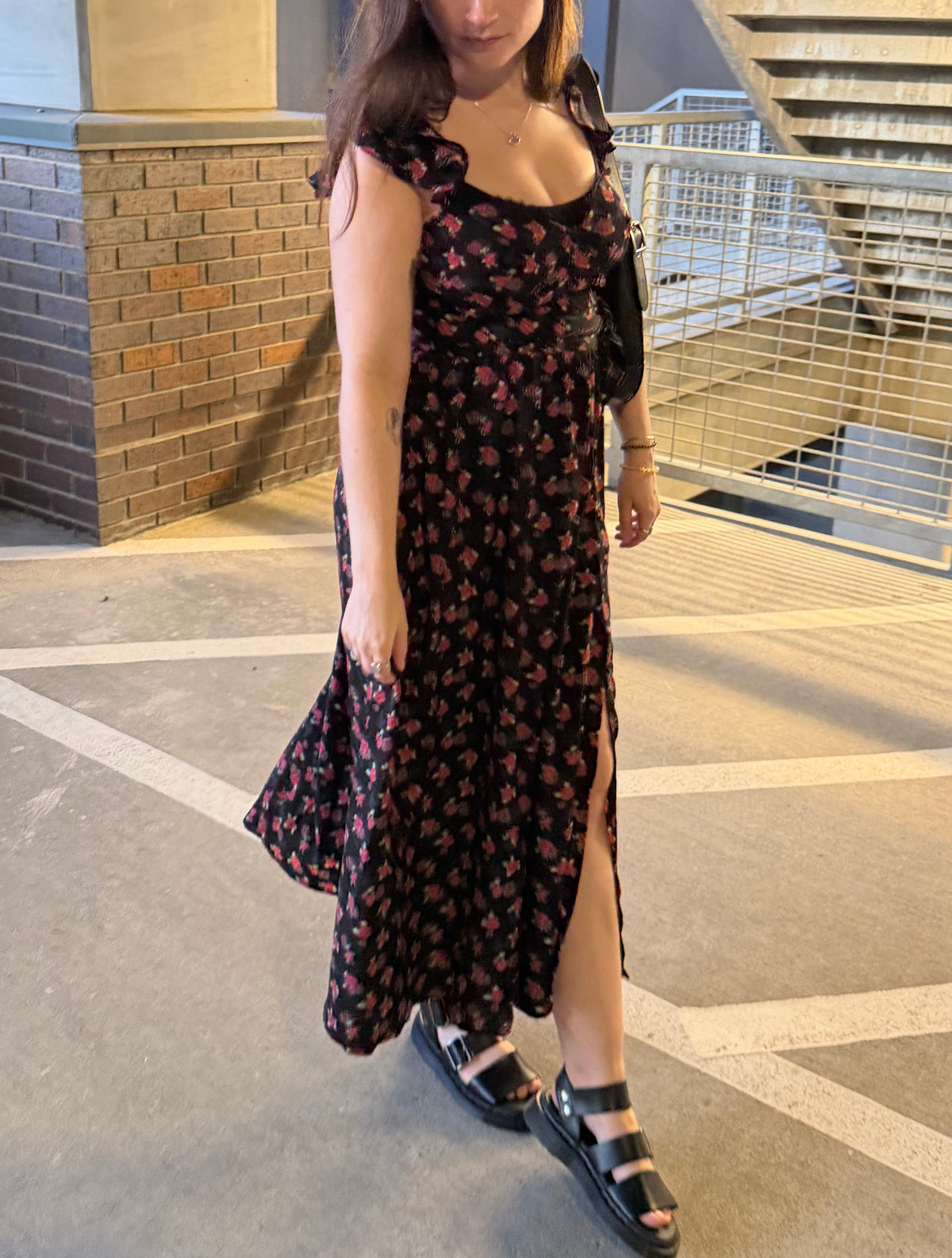Floral Sweetheart Midi Dress