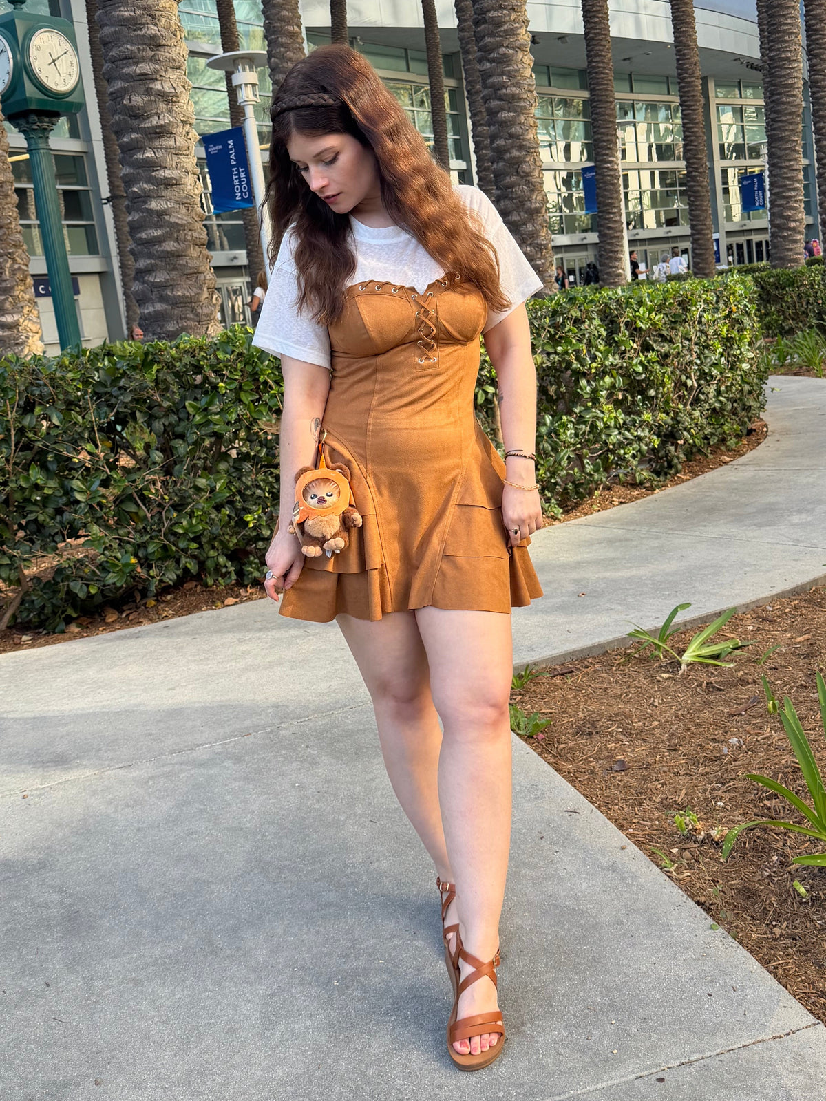 Forest Faux Suede Mini Dress