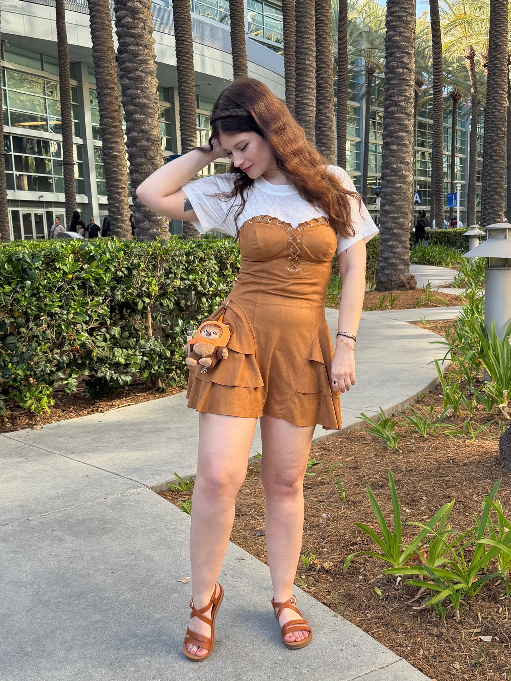 Forest Faux Suede Mini Dress