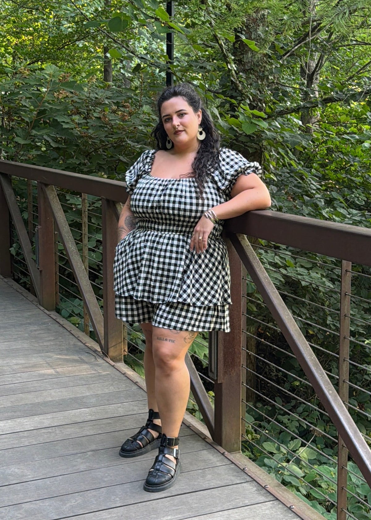 Most Wanted Gingham Romper (Plus)