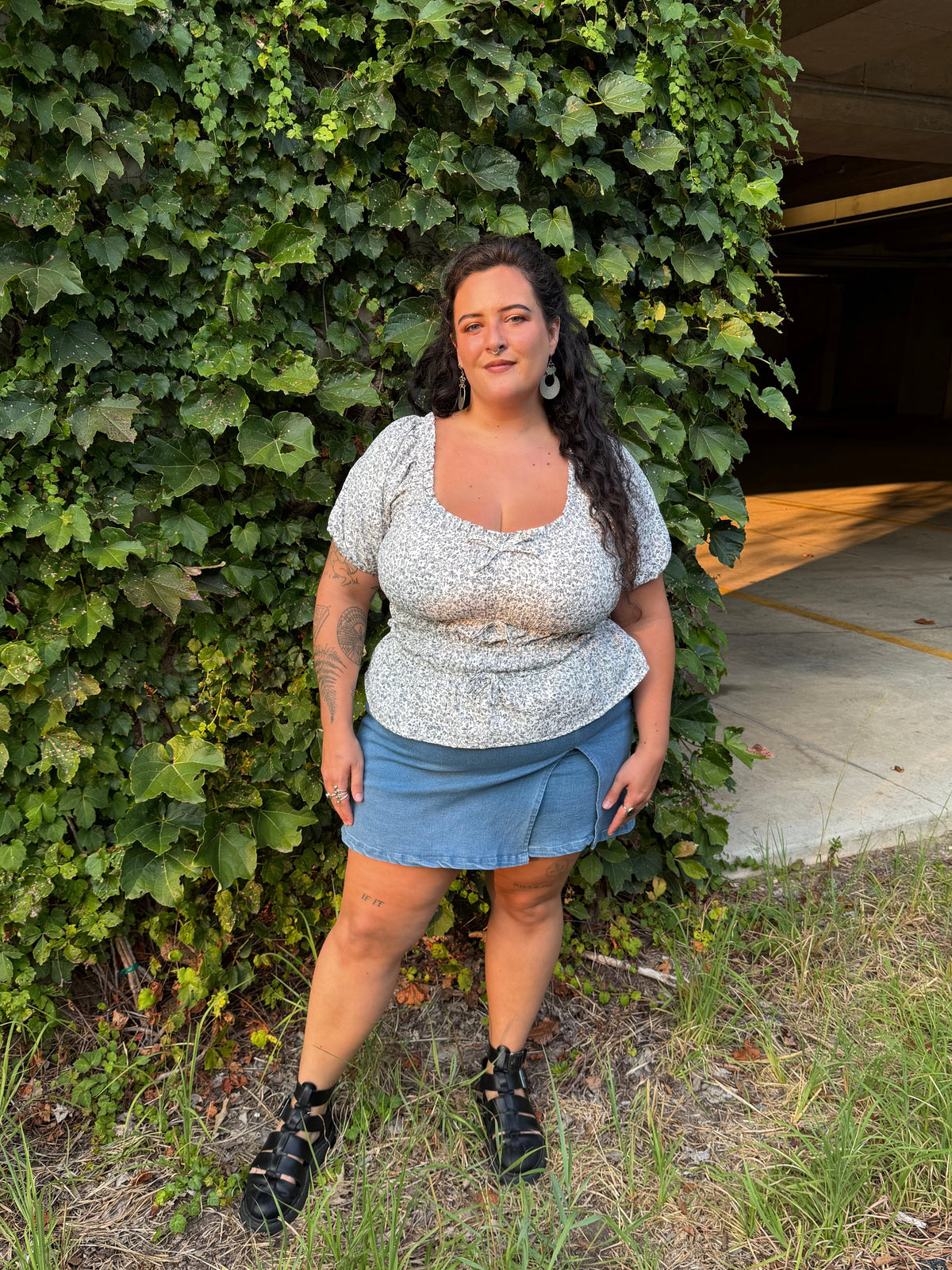Lila Floral Top (Plus)