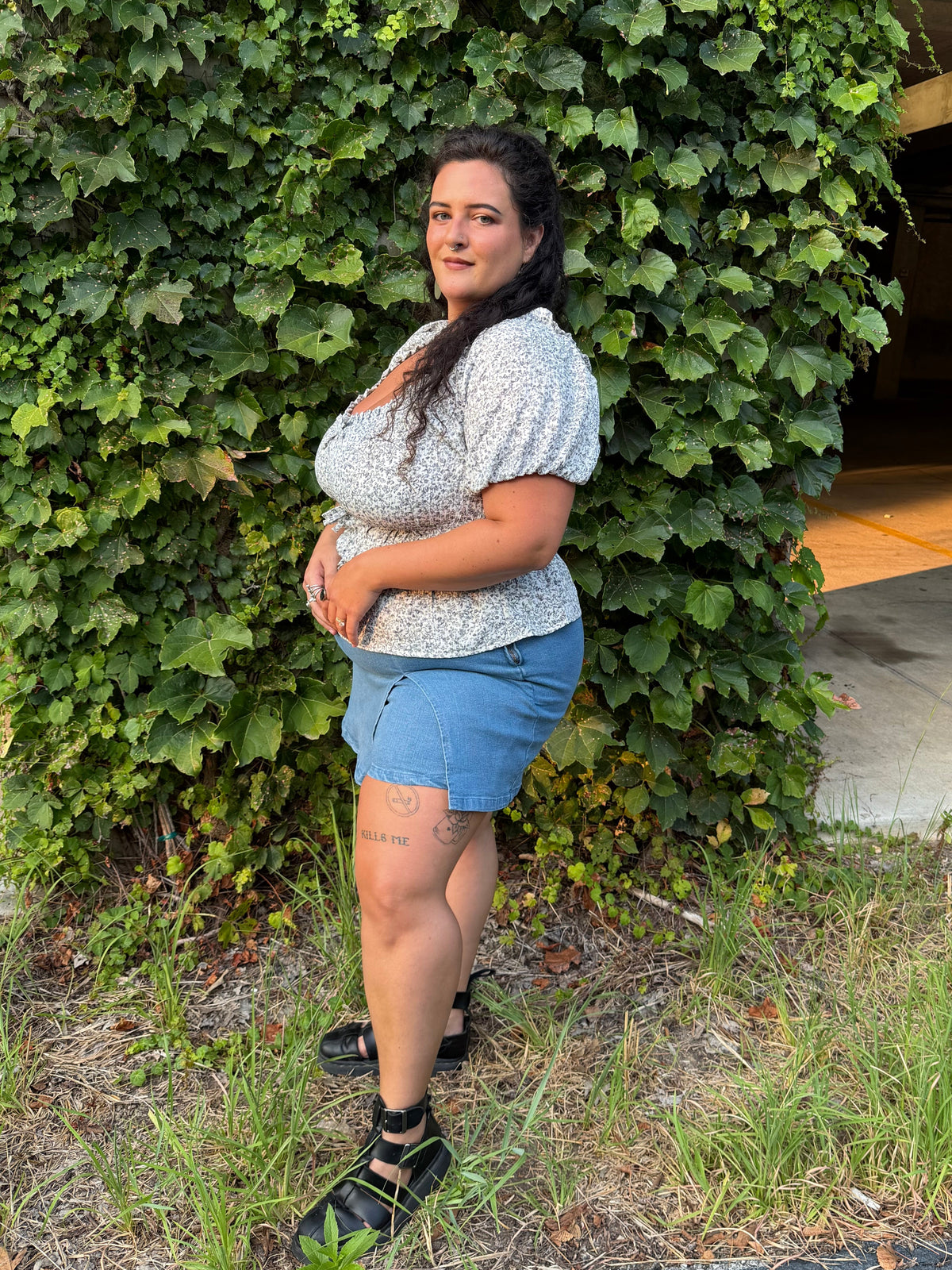 Lila Floral Top (Plus)