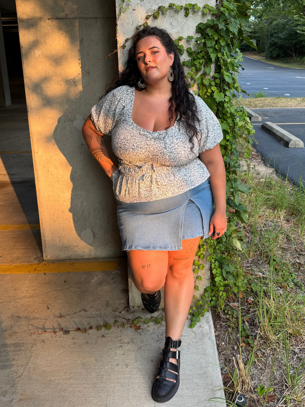 Lila Floral Top (Plus)