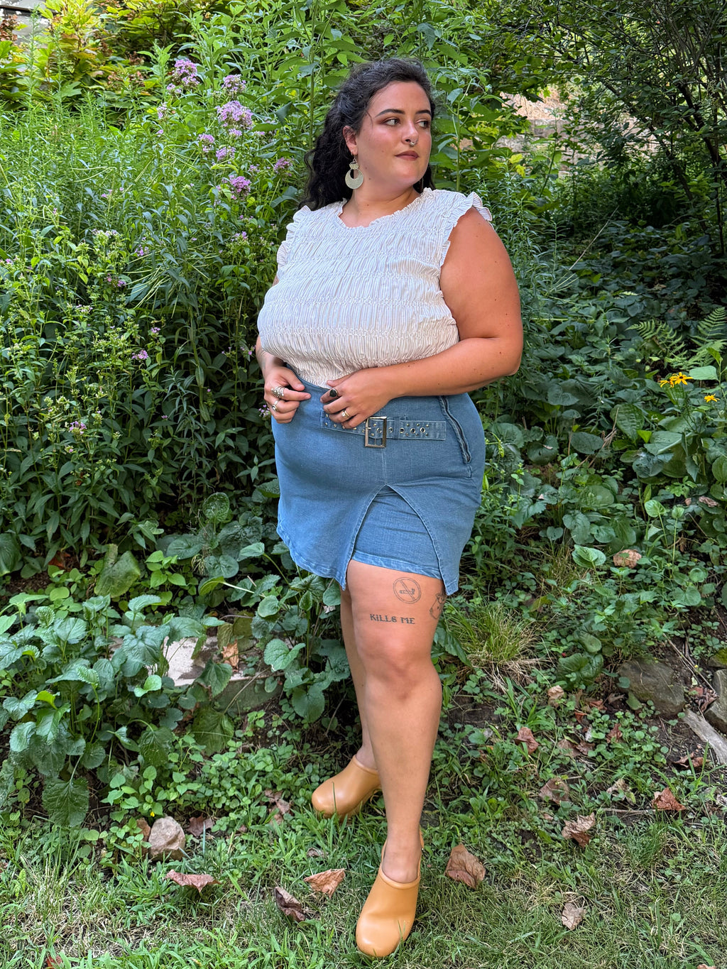 Shannon Striped Smocked Tank Top (Plus)