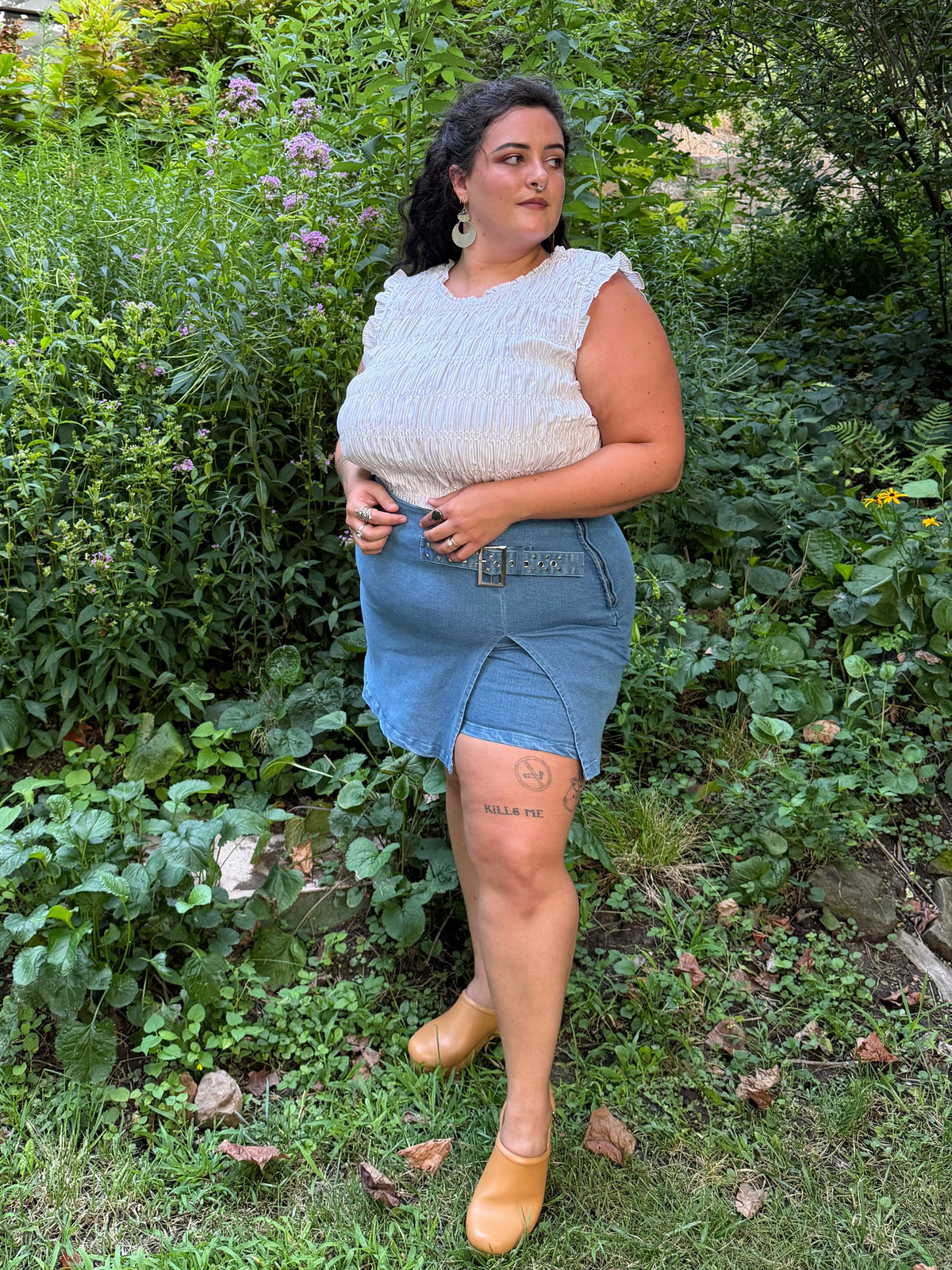 Shannon Striped Smocked Tank Top (Plus)
