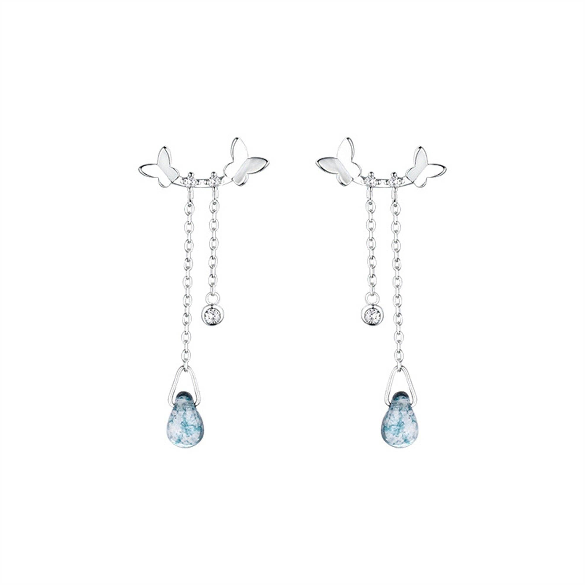 Butterfly Dangle Drop Earrings