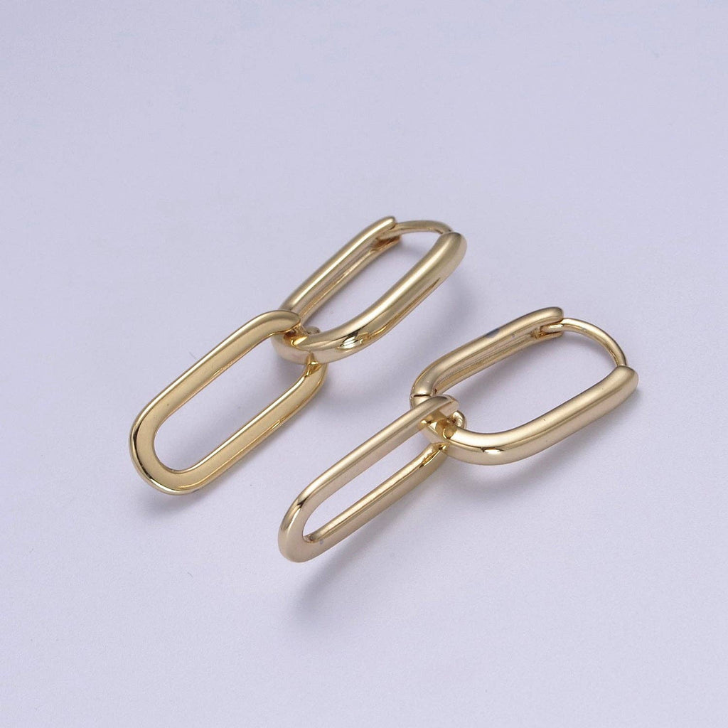 Perfect Link Oval Hoop Earrings