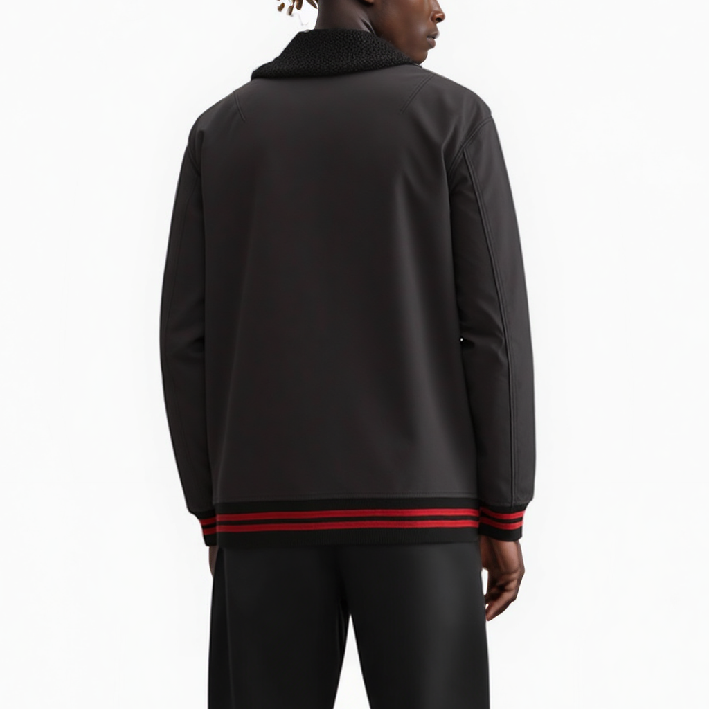 Dark Prince Sherpa Collar Jacket