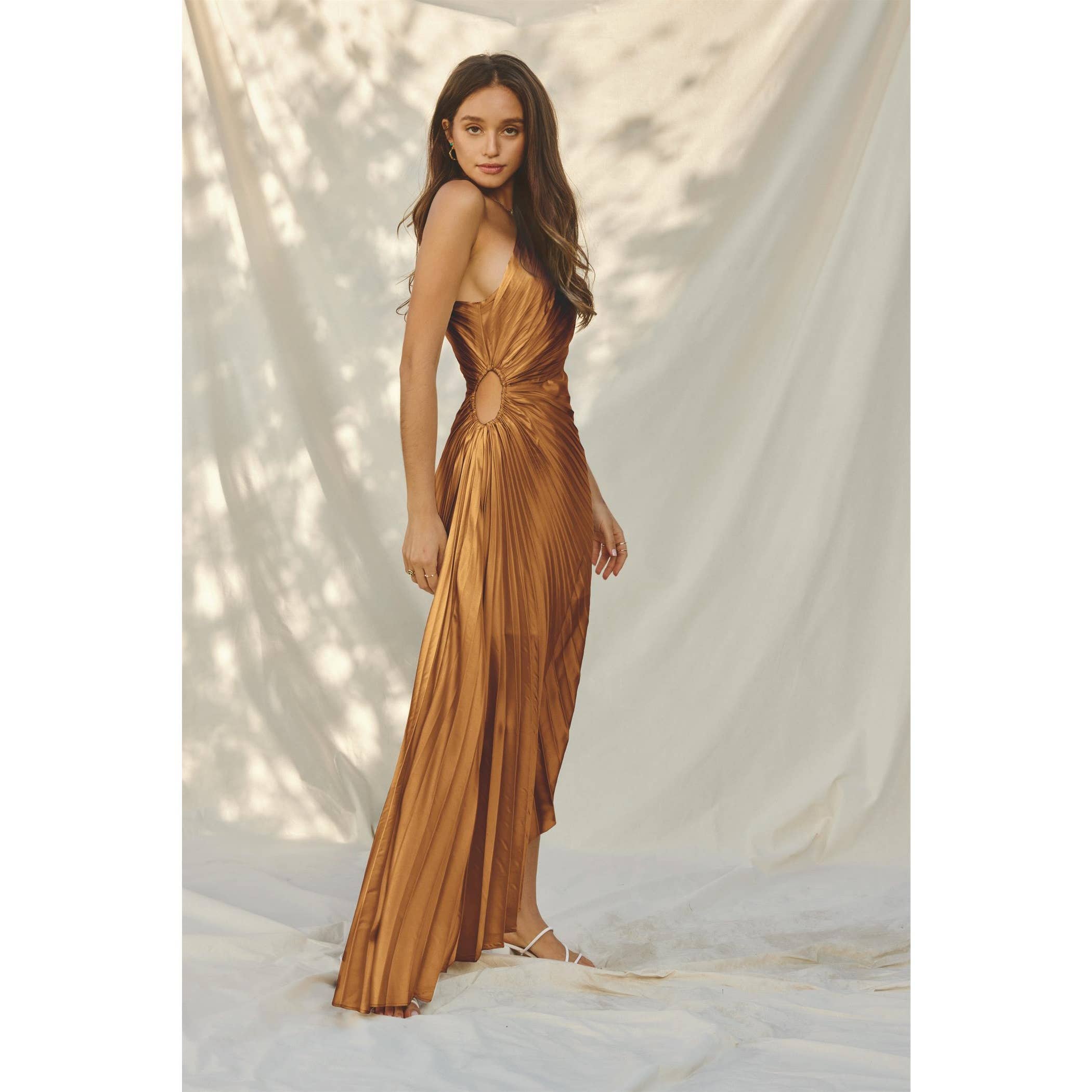 Mon Pleated Maxi Dress