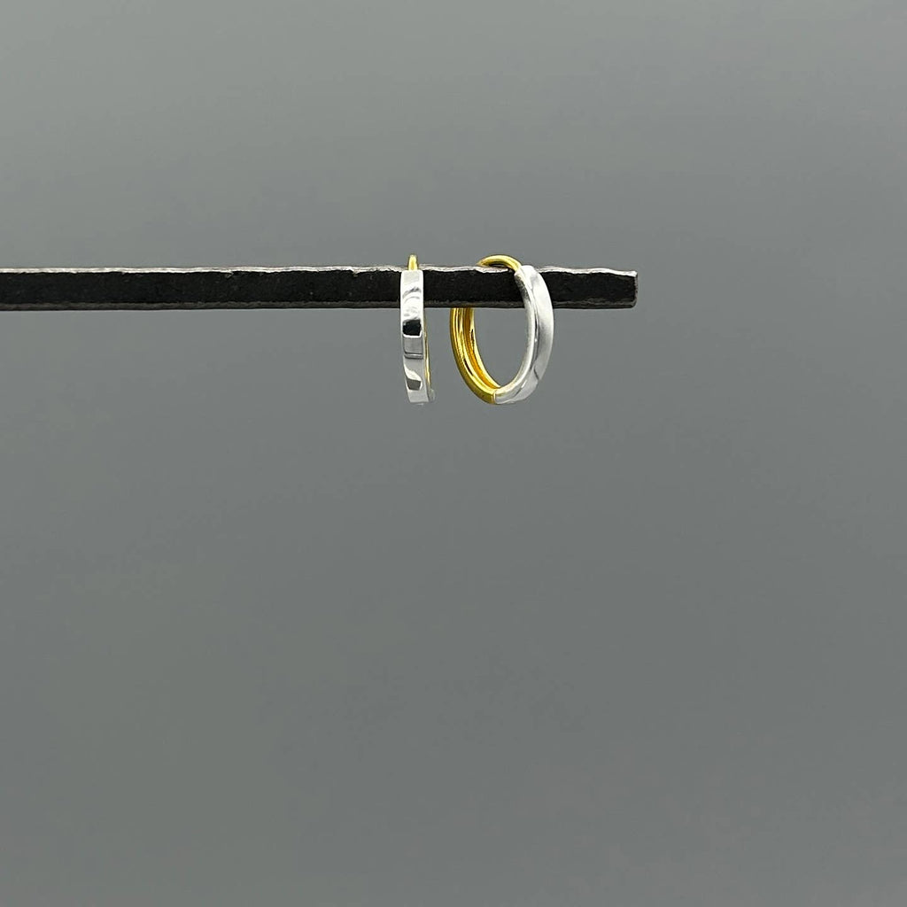 Reversible Silver & Gold Hoops